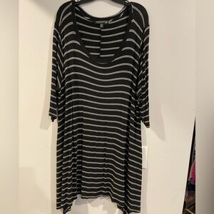 Black and White Striped Tunic/Dress